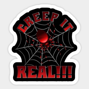 Creep It Real, Spider, Spider web, Spiderweb, Halloween Gift Idea, Scary, Haunted, Horror, Spooky, Scream, October, Sticker